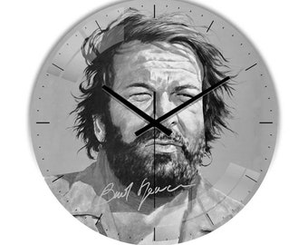 Bud Spencer Wanduhr • Bud Spencer Uhr Geschenk • Bud Spencer Build • Bud Spencer Wandkunst