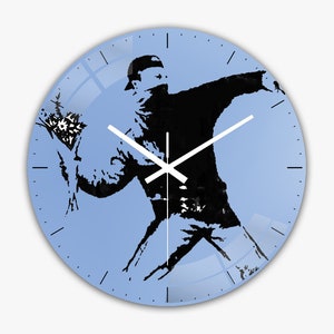 Personalized Wall Clock Banksy • Clock Gift • Decorative Wall Clock • Cool Clocks • Banksy Wall Clock