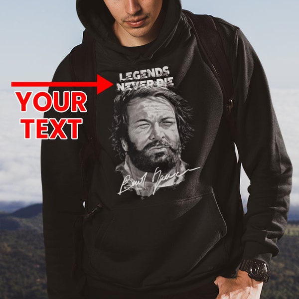 Bud Spencer sudadera con capucha Bud Spencer jacke Bud Spencer firmado Jersey de comedia Bud Spencer und Terence Hill Film Star sudadera con capucha Camisa personalizada hombre