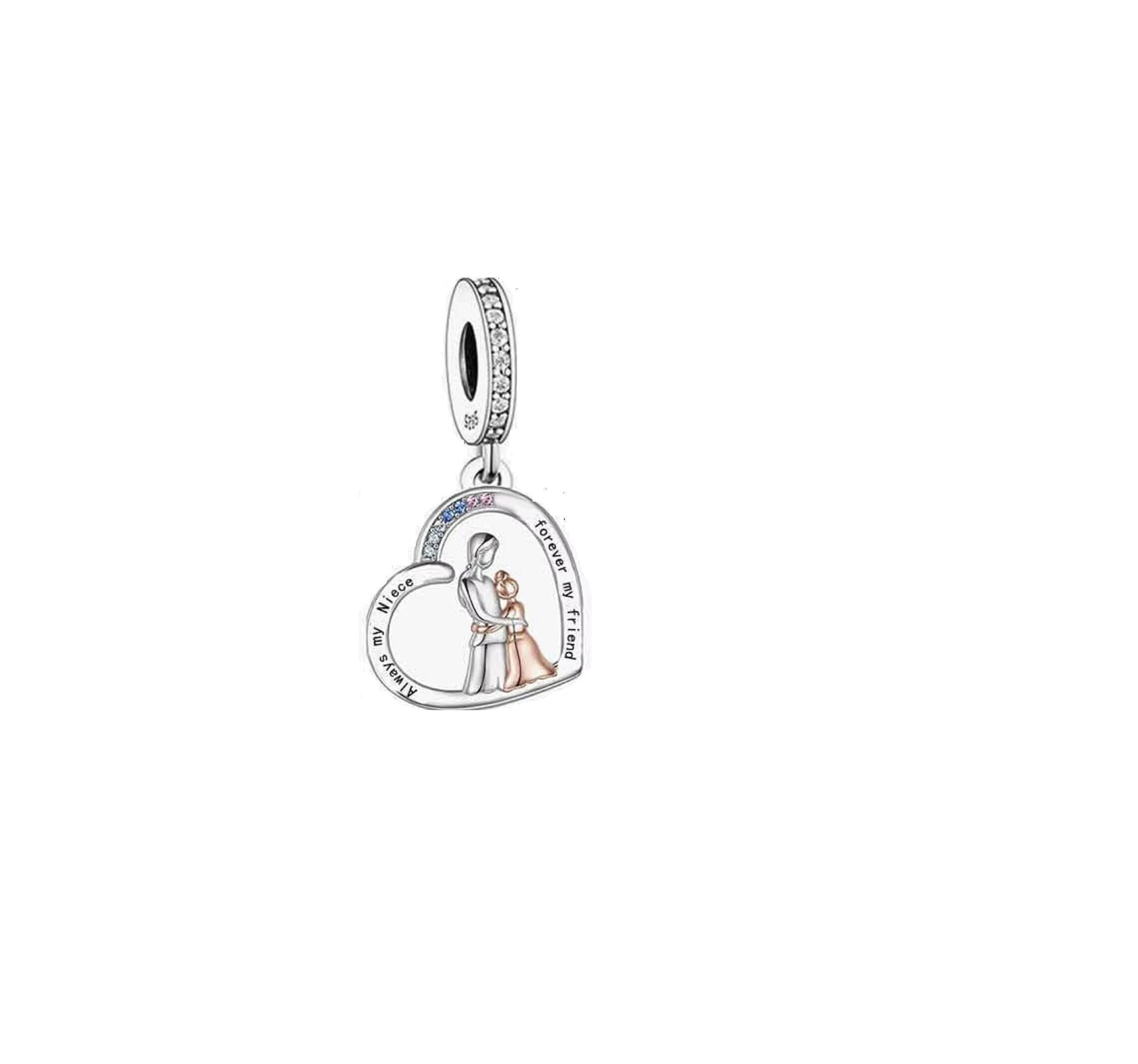 Always My Niece Forever My Friend Love Heart Dangle Charm Pandora