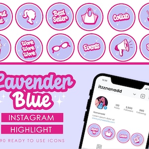 90 Lavender Blue Instagram Highlight Cover