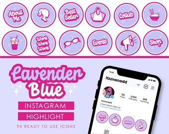 90 Lavender Blue Instagram Highlight Cover