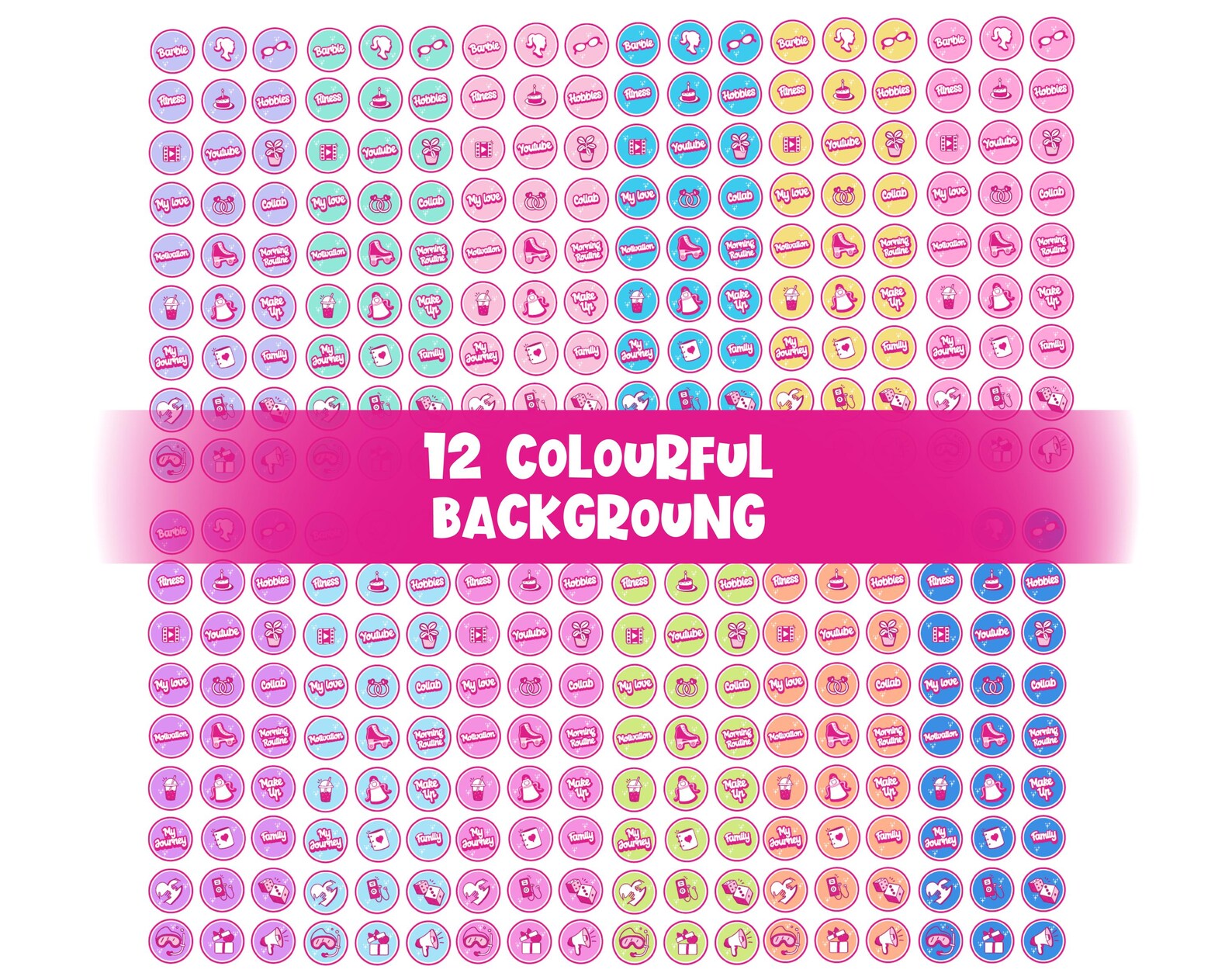 1,080 Colourful and Cheerful Instagram Highlight Cover - Etsy