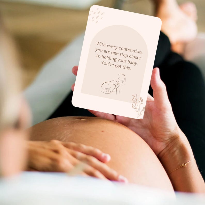 Positive Labour Support Cards | Pregnancy Journal | Birth Plan Template ...
