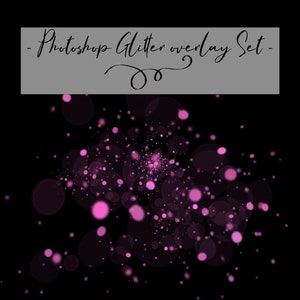 Photoshop Glitter Overlay Set - Pink