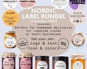 Set of 12 Product Label Templates | Editable Canva | DIY Printable Branding Design