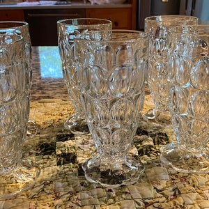 Vintage Jeanette Thumbprint 8oz tumblers