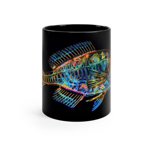 Fish 11oz Black Mug