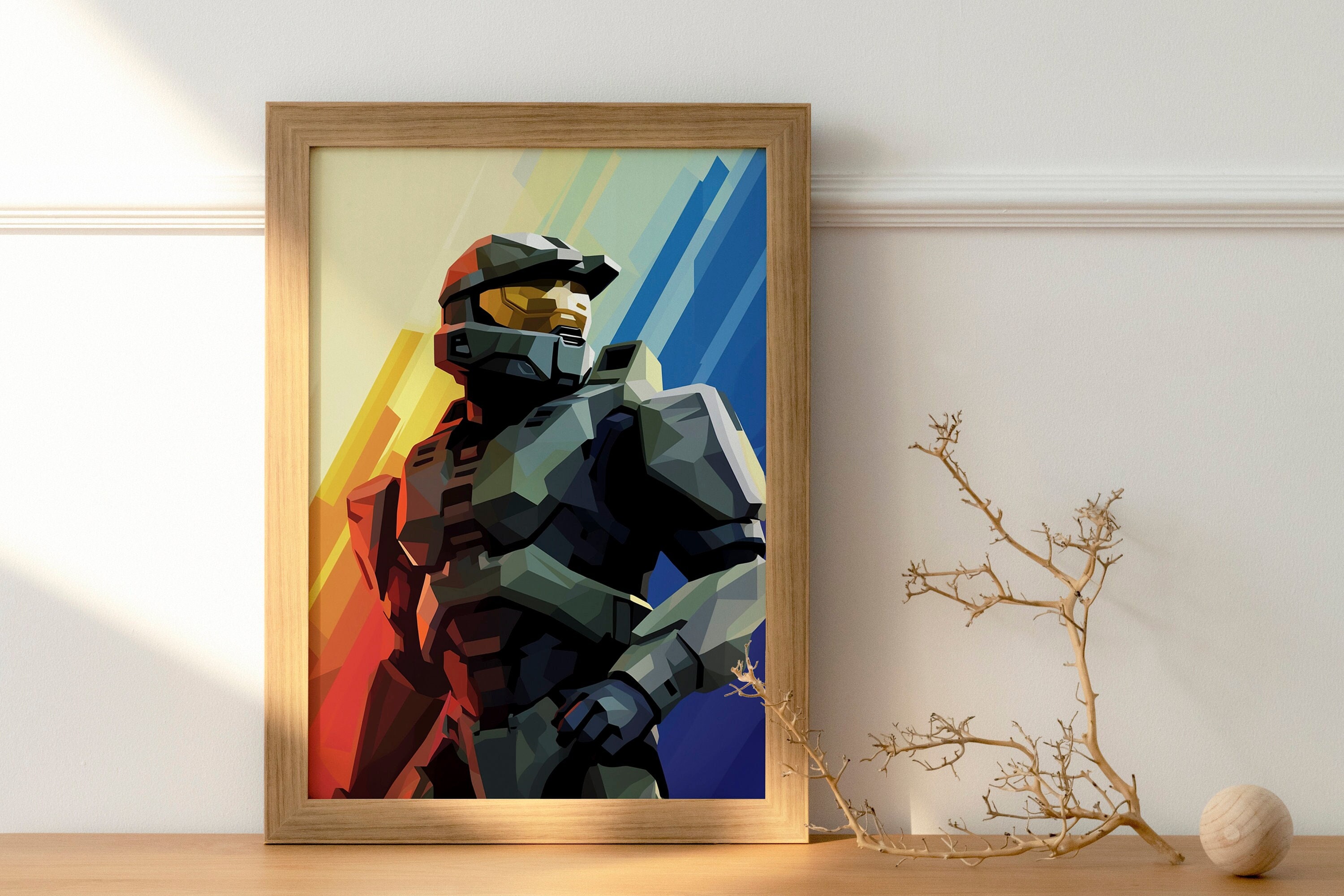 thumbnail image 2 of Halo Master Chief Eyes Original Video Game Art Print Poster - Premium Quality 2 of 5