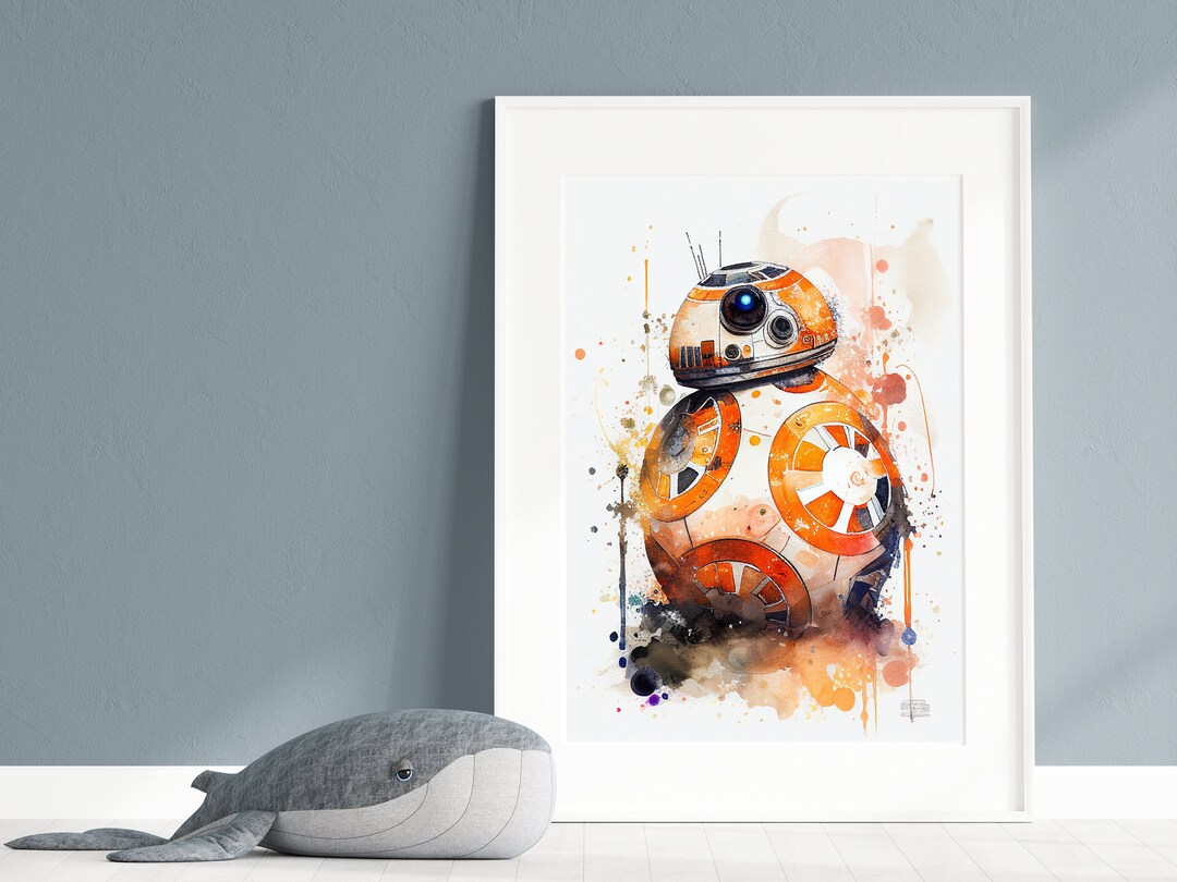Star Wars BB8 Poster BB8 Watercolor Print Fan Art Watercolor BB8 ...