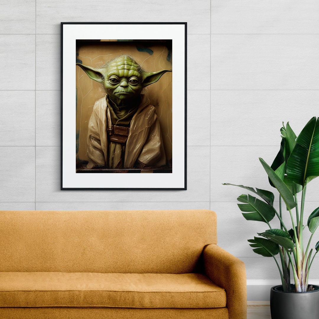 Star Wars Movie Yoda Poster Yoda Watercolor Yoda Art Print Star Wars