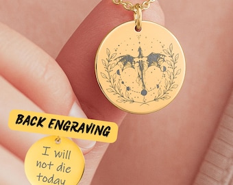 Collier dragon volant délicat : cadeau lecteur de fantaisie, acier inoxydable
