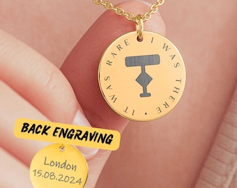 It Was Rare, I Was There Necklace, Best Friend Gifts, Sister Gifts, Daughter Gifts, Music Lover Gifts, Personalized Gifts, Girlfriend Gifts