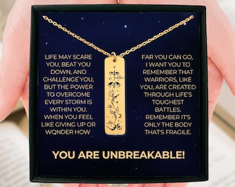 Collier Vous êtes un incassable : cadeau d'encouragement