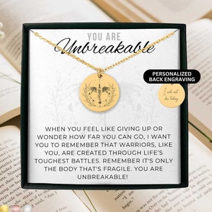 You are Unbreakable Strength Necklace, Dragon Necklace, Warrior Necklace, Encouragement Gift, Bookish Jewelry Gift for Her, SMUT Lover