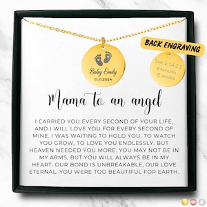 Mama of an Angel, Miscarriage Necklace, Angel Baby Keepsake, Pregnancy Loss Gift, Sympathy Necklace, Memorial Gift, Bereavement Gift for Mom