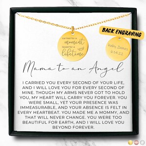 Baby Loss Necklace, Stillborn Memorial, Pregnancy Loss Gift, Miscarriage Keepsake, Bereavement Jewelry, Sympathy Gift for Mom, Mother&#39;s Day