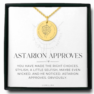 Dainty Astarion Necklace for Her, Astarion Scar Charm, Astarion Approves, Astarion High Elf Necklace, Personalized Astarion Rogue Pendant
