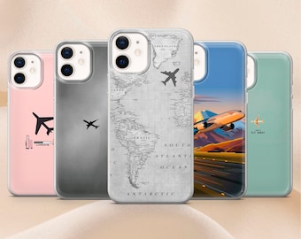 Coque de téléphone avion housse d'avion pour iPhone 14, 13 12 11 Pro, XR, Samsung A13, S22, S21 FE, A40, A72, A52, Pixel 6a