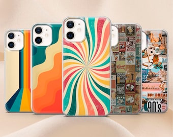 Funda de teléfono retro vintage para iPhone 14, 13, 12, 11 Pro, XR, Samsung A13, S22, S21 FE, A40, A72, A52, Pixel 6a