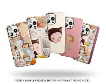Yoshitomo Nara Art Phone Case, Aesthetic Tough Case