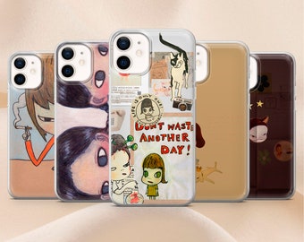 Yoshitomo Nara Phone Case Aesthetic Cover for iPhone 14, 13 12 11 Pro, XR, Samsung A13, S22, S21 FE, A40, A72, A52, Pixel 6a