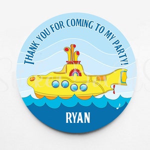 Beatles Personalized Party Stickers | Beatles Birthday Favor Sticker | Stickers For Every Occasion | Goody Bag Stickers | Favor Stickers