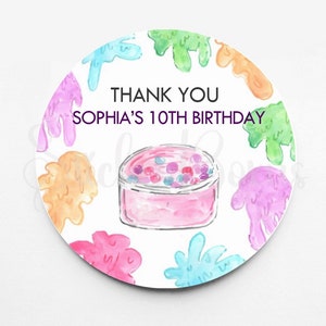 Slime Birthday Stickers | Personalized Stickers | Custom Stickers | Stickers For Every Occasion | Favor Stickers