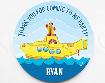 Pegatinas personalizadas de los Beatles para fiestas / Pegatinas de recuerdo de cumpleaños de los Beatles / Pegatinas para cualquier ocasión / Pegatinas para bolsas de regalos / Pegatinas de recuerdo
