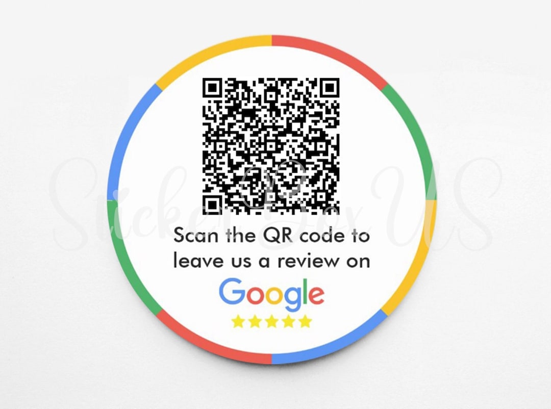 Custom Google Review QR Code Stickers Personalized Shipping QR Code