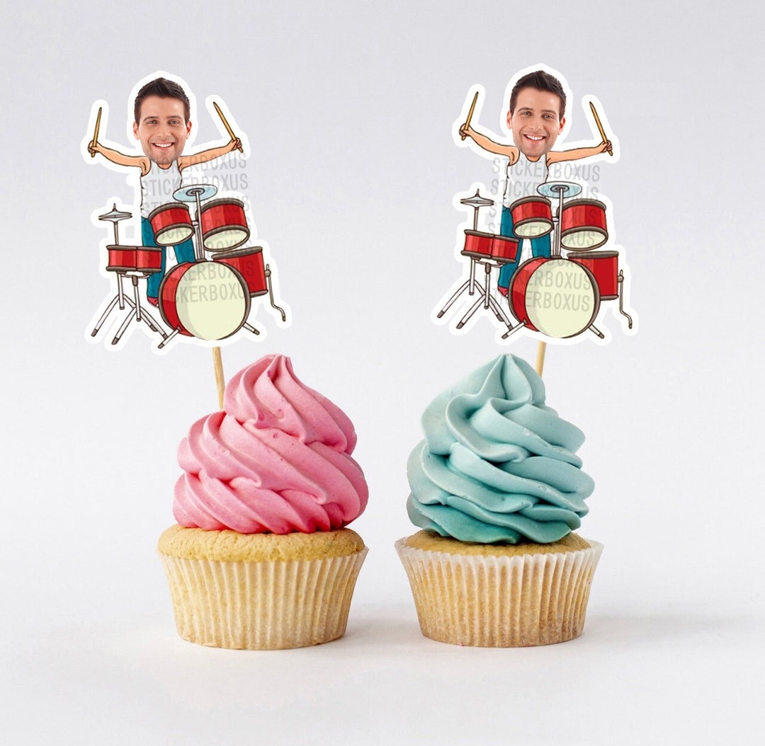 Rockstar Photo Cupcake Toppers Rock'n Roll Toppers Etsy