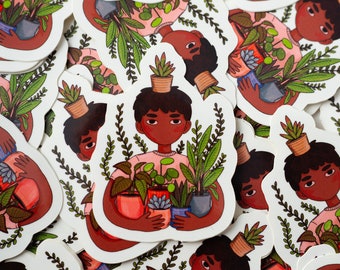 Plant Guy Vinyl Sticker | Journaling, Planner Sticker, Laptop Sticker, Plantlover
