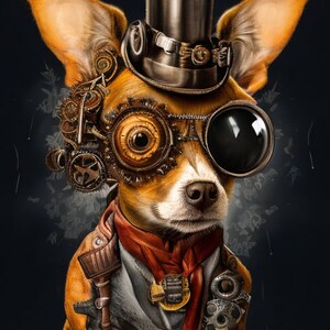 Steampunk Chihuahua, digital download