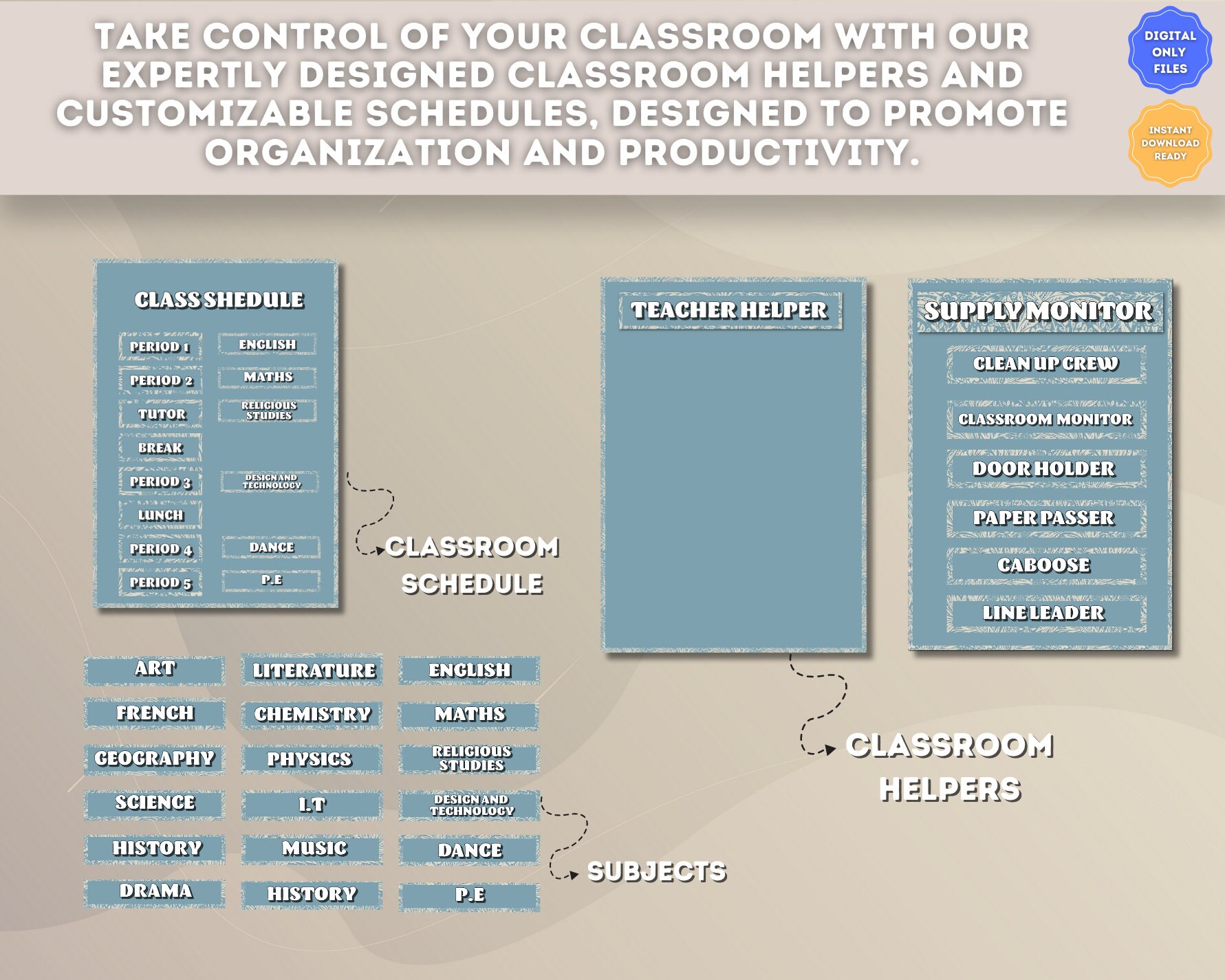 Light Blue Classroom Essentials: Behavior Management Tools, Decorations ...