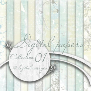 PACCHETTO DI CARTA DIGITALE.Scrapbook.Carta digitale, base per scrapbooking, lavori di carta, cartoline e altro.