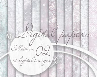 DIGITAL PAPER PACK.Scrapbook.Digital paper, basic for scrapbooking, paper crafts, cards and more.