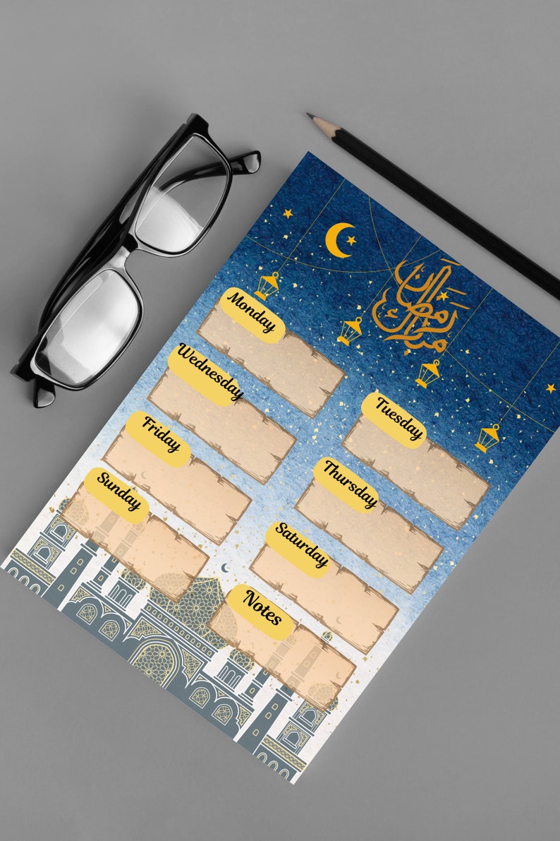 Ramadan Weekly Planner 2023 Ramadan Tracker Islamic Digital Etsy