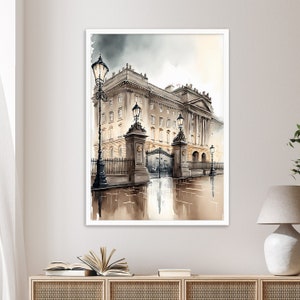 Old London Wall Art, Unframed Print, Home Decor, Living Room Poster, Bedroom Wall Art, Gift Poster, Buckingham Palace