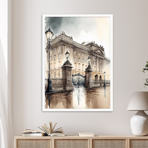 Old London Wall Art, Unframed Print, Home Decor, Living Room Poster, Bedroom Wall Art, Gift Poster, Buckingham Palace