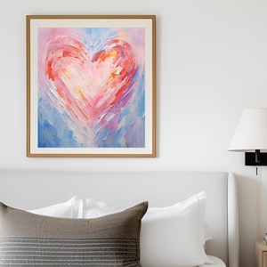 Colorful wedding dreams - romantic heart painting for special couples. Show your love with a colorful piece of art - Love Gift