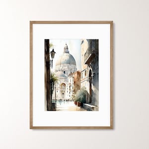 Fall in love with Venice: as watercolor art prints of the Venetian cityscape in Italy