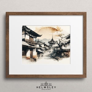 Memories of Your Adventure: Our watercolor paintings bring you the coastal and urban allure of Japan, Poster Wall Art Japanese Art Gift