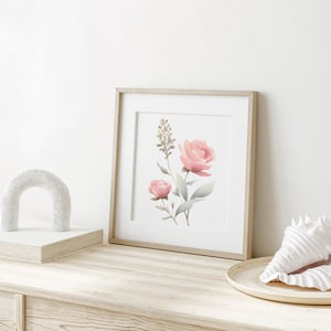 Estampados de flores Sala de estar | Pósters para habitaciones infantiles | decoración botánica | Póster de flores vintage | Pósteres de A4 a 70x70cm