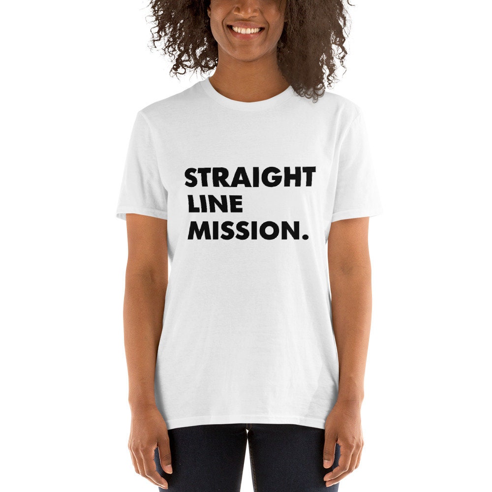 【oan】Ires Mission Short Sleeve T-shirt Straight Line Mission Short-sleeve Unisex T-shirt - Etsy