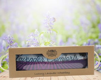 Mikrowellengeeignetes Luxus-Lavendel-Wärmekissen - Entspannung in der Geschenkbox
