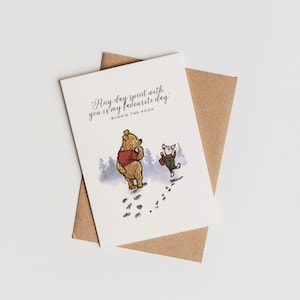 Winnie-the-Pooh Mother's Day Card Printable, Instant Download, Piglet, AA Milne Quote, Pooh Bear Grandma Greeting Card, Grandmother Mom Card