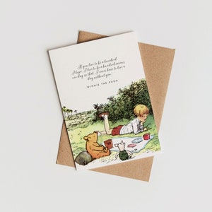 Winnie-the-Pooh Valentinstag Karte druckbare, Sofort-Download, Ferkel, AA Milne Zitat, Pooh Bär Valentines, Hunny, Farbe Grußkarte