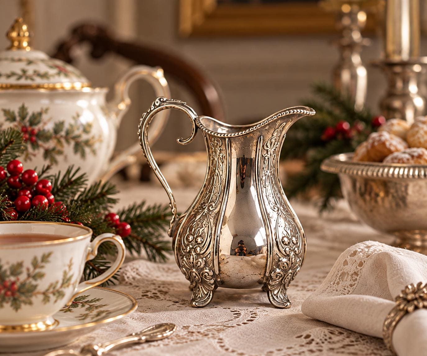 アンティーク　sugar pot and milk pitcher Victorian Silver Milk Jugs - Etsy