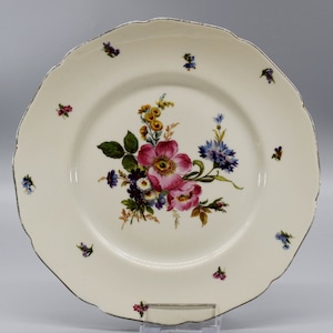 large plate plate Aelteste Hutschenreuther Hohenberg Madeleine handmade flower painting D26cm