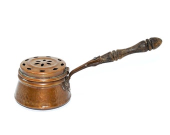 Vintage incense burner made of copper with handle L22cm